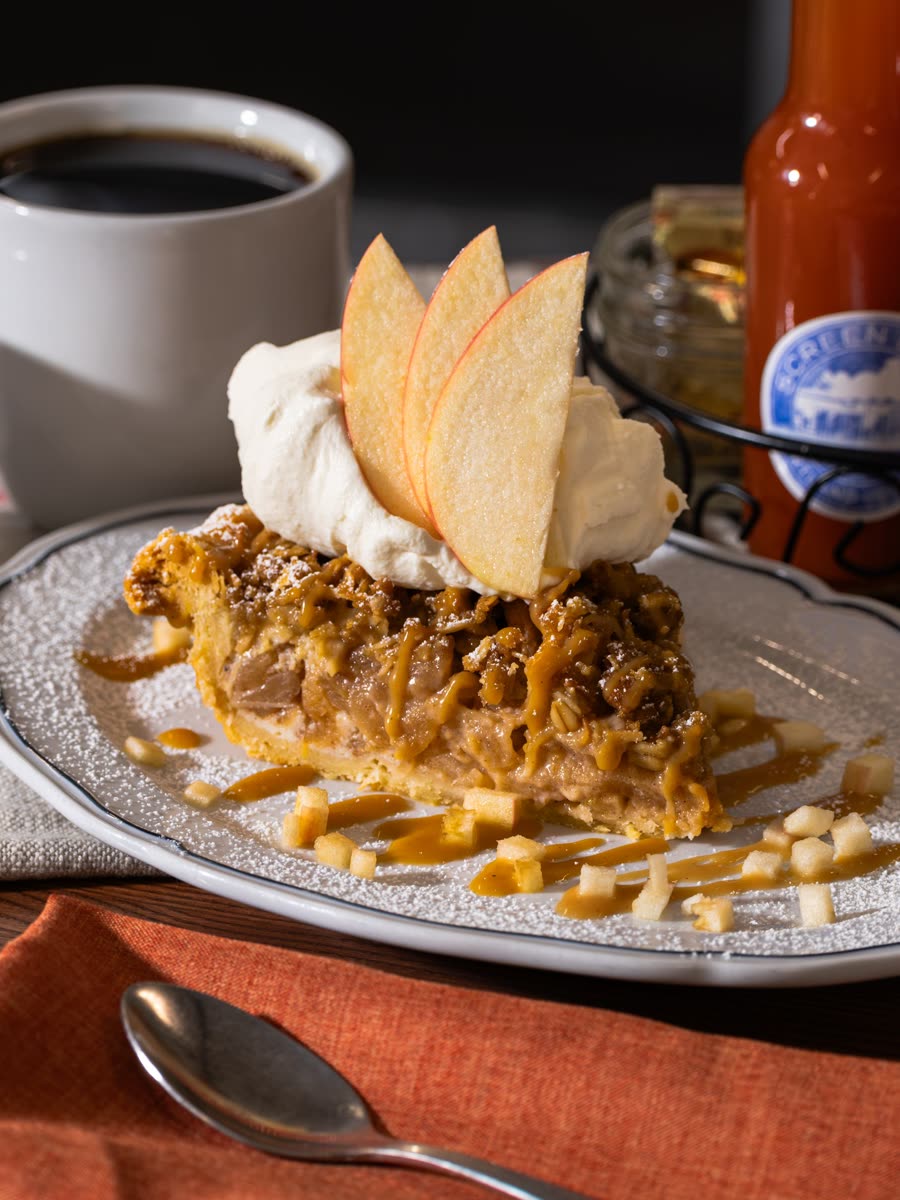 Apple Custard Crumble Pie